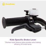 Royalbaby Boys Girls Kids Bike 12 In BMX Freestyle White 2 Hand Brakes Bicycles with Training Wheels Child Bicycle