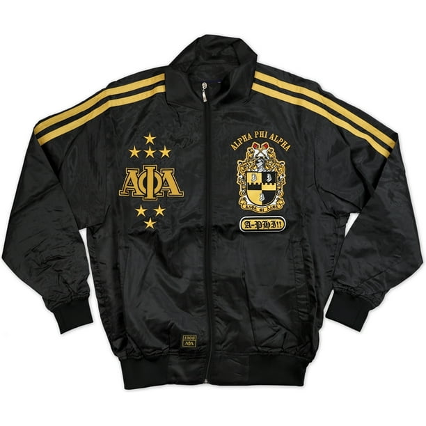 Cultural Exchange - Big Boy Alpha Phi Alpha Divine 9 Mens Jogging Suit [Black/Old Gold - 4XL