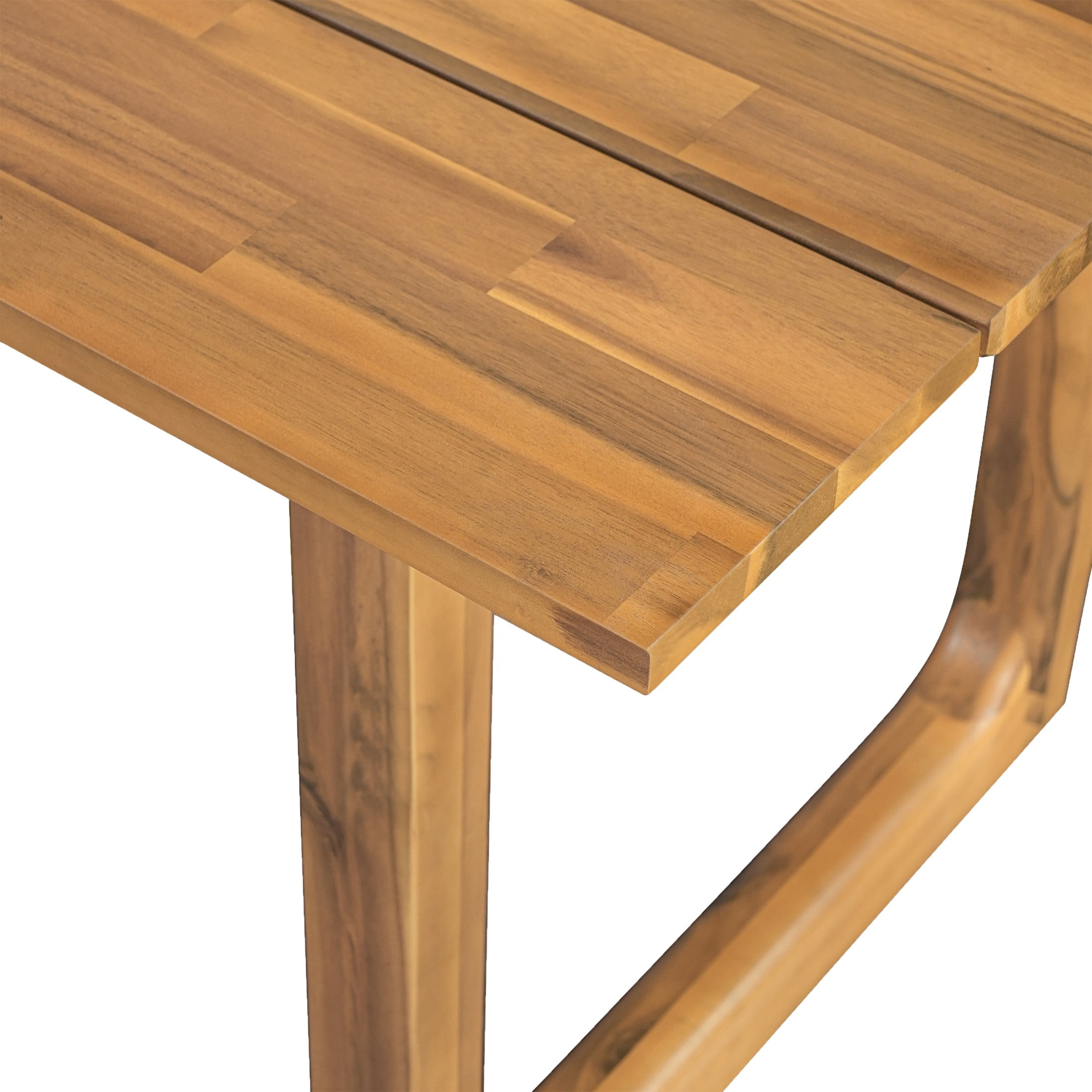 Christopher Knight Home 7-Piece Outdoor Dining Set, Acacia Wood Patio Table and Chairs, Teak+Beige