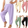 thumbnail image 6 of FAIWAD Boys Girls Athletic Joggers Lightweight Elastic Waist School Uniform Pants Casual Cinched Bottom Trousers, 6 of 6