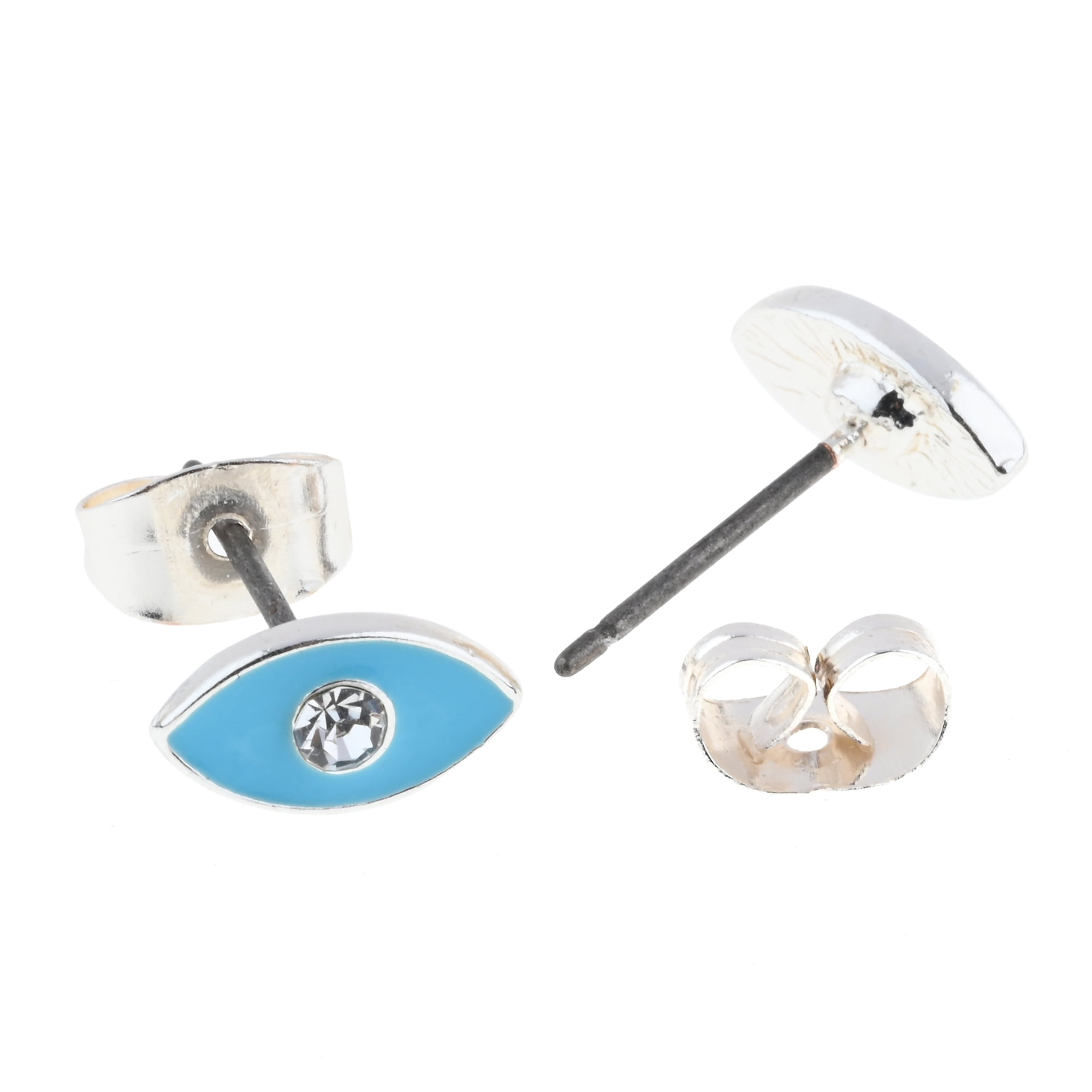 Claire's Girls Silver Flower Stud Earrings Set, 8 Pairs, Faux