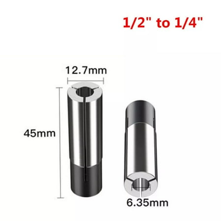 

1/2 1/4 1/8 Collet Adaptor Shank Reducer Bit CNC Spindle Router 4/6/8/10mm