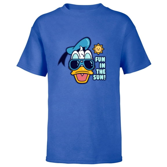Disney Mickey and Friends Donald Duck Fun in the Sun - Short Sleeve T-Shirt for Kids - Customized-Royal