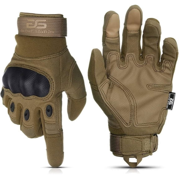 Glove Station - Gloves for Men and Woman with Touchscreen Fingers - Durable and Comfortable Hand-Gear for Outdoor Work - Tan/X-Large