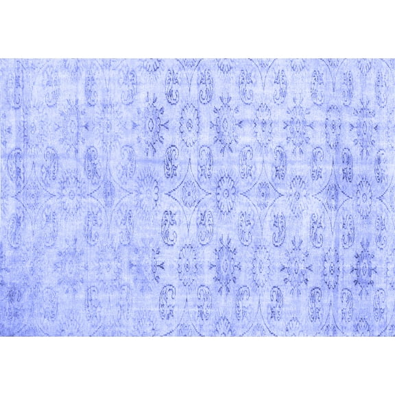 Ahgly Company Indoor Rectangle Persian Blue Traditional Area Rugs, 5' x 7'