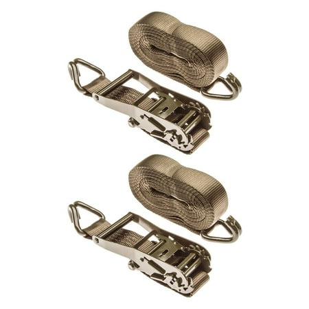 

2 x 27 Army Green 10 000 lb. Ratchet Straps with J-Hook Ends (2-Pack)
