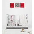 thumbnail image 5 of Bacati Baseball 3-Piece Crib Bedding Set Red/Grey Cotton Muslin Standard Crib, 5 of 6