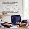 thumbnail image 4 of Prime Cuisine Nonstick Ceramic Bakeware Set – 8 Piece Baking Pans Set, Oven Safe to 450°F, Includes Muffin Pans, Cookie Sheets, Loaf, Roaster, Round & Square Pans, BPA-Free, 4 of 6