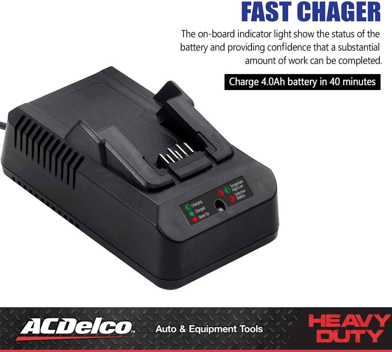 ACDelco, ARI20173-PM P20 Series 20V Cordless Li-ion 1/4” 162 ft-lbs. Heavy Duty Brushless Impact Driver Tool Kit