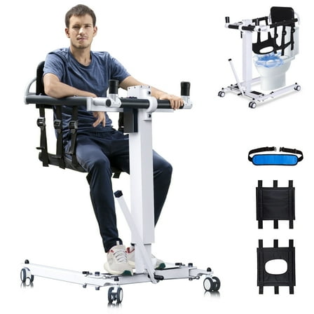 Upgrade Patient Lift for Home,Electric Patient Lift Transfer Chair,Portable Handicap Lift for Car,Bathroom Transfer Lift Chairs for Seniors,Wheelchair Lift with Adjustable Height