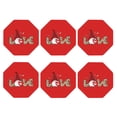 thumbnail image 2 of Balery 6 Pcs Love Gnomesleather Coasters Set, Drink Table Cup Coasters For Living Room Kitchen Coffee Decor, 2 of 9
