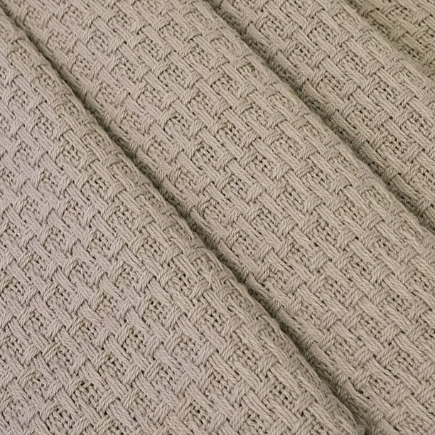Marquis 100% Cotton Waffle Weave King Blanket, Taupe ...