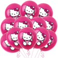 thumbnail image 4 of Juego de globos de Hello Cat, decoración de fiesta de cumpleaños, Baby Shower, suministros de boda, KT, rosa, Kuromii, 12 pulgadas, 4 of 4