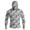 Blue, variant on Men's Tropical Palm Tree Print Fishing Hoodie, Long Sleeve UPF 50+ Sun Protection Shirt with Built-in Face Mask and Thumbholes Green S