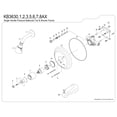 thumbnail image 6 of Kingston Brass KB3630AX Restoration Single-Handle Pressure Balanced Tub and Shower Faucet, Matte Black, 6 of 7