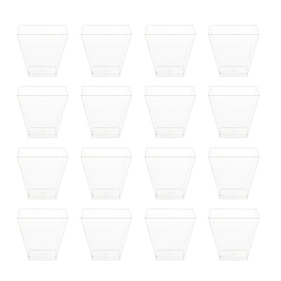 25 Pcs Dessert Cup Plastic Mugs Mini Containers Clear Appetizer Jelly Cups Pudding
