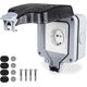 thumbnail image 1 of Tomas de corriente impermeables para exteriores, toma de corriente conmutada impermeable IP66, tomas de corriente de pared con tapa, enchufes de 13 A, 1 of 5