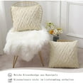 thumbnail image 3 of Lujosa funda de almohada con diseño de diamantes en color beige en 3D, 45 x 45, 3 of 6