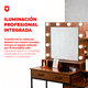 thumbnail image 2 of Vanity Tocador de Maquillaje con Espejo 3 en 1 Grande y Luces LED Mesa Multifuncional con Estacion de Carga Cajones y Estantes Estilo Hollywood, 2 of 6