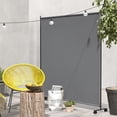 thumbnail image 1 of Séparateur d'Intimité Extérieur Gris Foncé avec Roues - Acier et Polyester / 72 Pouces L x 11.8 Pouces L x 71.3 Pouces H / Patio, Balcon, Espace de Jardin / Conception Mobile et Stable, 1 of 7