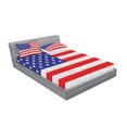 thumbnail image 2 of Ambesonne Vintage Fitted Sheet & Pillow Sham Set, American Freedom Theme, Full, White Blue and Vermilion, 2 of 2