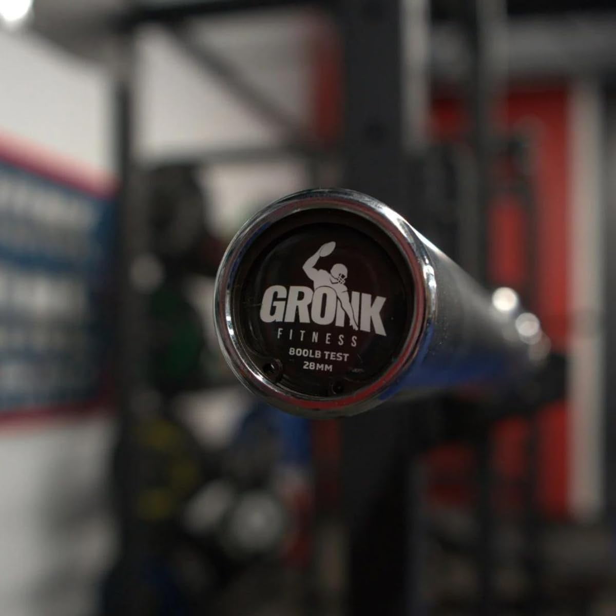 Gronk Fitness Olympic Bar for Strength Training | Bench Press, Deadlifts, Squats, Weightlifting and Power Lifting | 800 lb Capacity