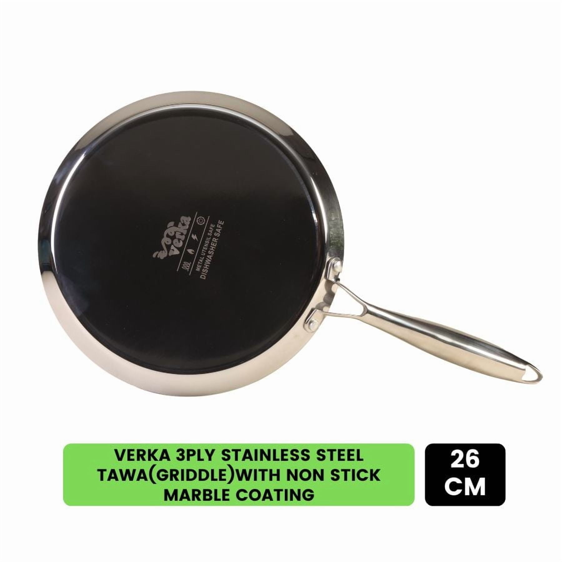 Verka Tawa, 26cm, Stainless Steel Tawa, Dosa Tawa, Non Stick Tawa