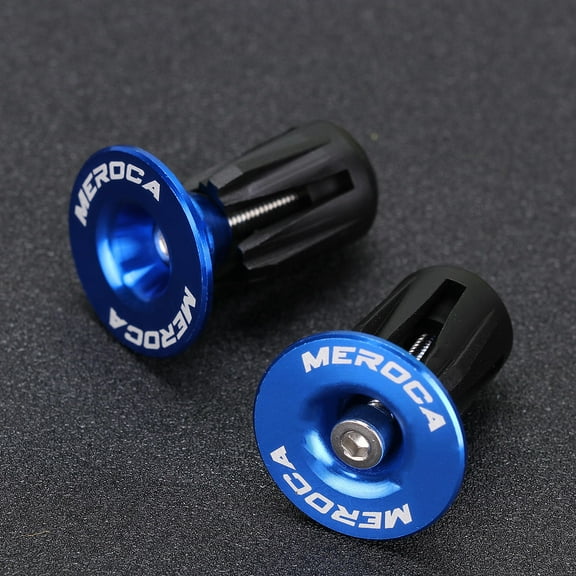 COSMOBETTY 1 Pair Bicycle Purple Bar Ends for Mountain Biking and Road Cycling Blue Cylindrical