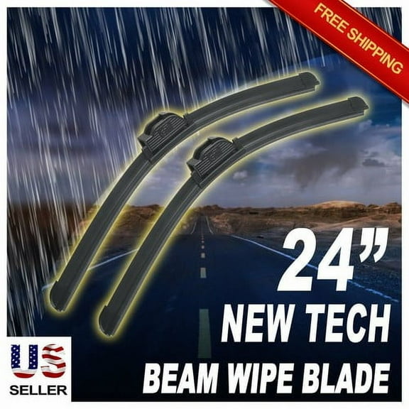 ABLEWIPE 24" 24" Quality All Season Beam Windshield Wiper Blades (Set of 2)