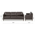 thumbnail image 6 of A&D Home Sedona Brown Faux Leather Modern Sofa, Upholstered Contemporary Couch, 6 of 8