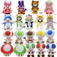 thumbnail image 2 of Sapo Toadette Hongo Mario Bros Juguetes de peluche Luigi Gato Rosalina Princesa Peach Muñeca de peluche Juguetes suaves Regalo de cumpleaños para niños, 2 of 5