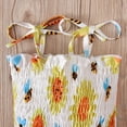 thumbnail image 2 of QUDDERR Kids Girls Halter Dress Casual Floral Print Dress Spaghetti Strap Dress A-line Dress for Toddler/Big Kid Girls Clothing 1-5T Clothes, 2 of 10