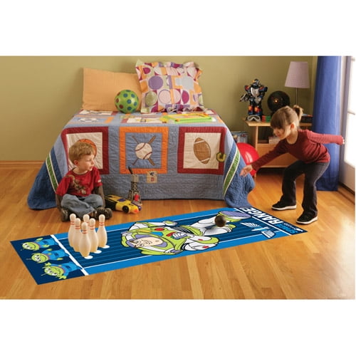 Disney Buzz Toy Story Play Rug With Bowling Ball Pins Disney Buzz Toy Story Play Rug With Bowling Ball Pins