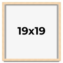 19x19 Frame Beige Real Wood Picture Frame Width 0.75 inches | Interior Frame Depth 0.5 inches |