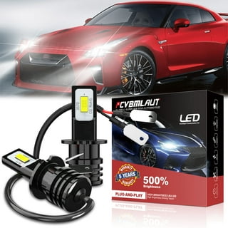 H3 LED Fog Light Bulbs, TSV 2pcs 6000LM Extremely Bright Car Brake