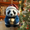 thumbnail image 5 of Luoshdecor Panda Ornament 2025 for Christmas Tree,Acrylic Cute Pandas Santa Hat Christmas Hanging Decoration for Christmas Tree Indoor Home Decor, 5 of 6