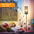thumbnail image 5 of Leyfeng Floor Lamp, Modern Minimalist Floor Lamp Crystal Lampshade Standing Lamp 3 Color Temperatures Tall Lamp with E26 Light Bulb Foot Switch for Living Room Bedroom Study Office Sofa Side Bedside, 5 of 7