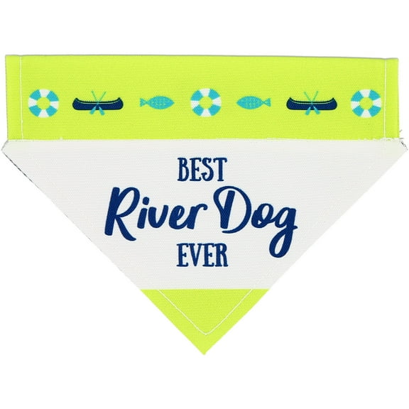 River Dog - 7" x 5" Canvas Slip on Pet Bandana