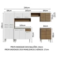 thumbnail image 3 of Cocina Integral 293cm Con Tarja Emilly Madesa 08 Marrón/Blanco, 3 of 10