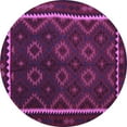 thumbnail image 1 of Ahgly Company Indoor Round Oriental Purple Traditional Area Rugs, 7' Round, 1 of 4