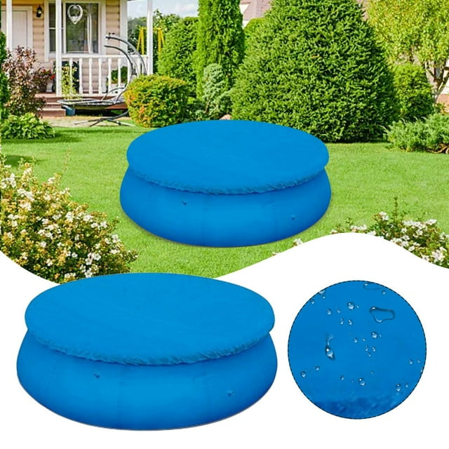 Housse Ronde de Piscine Solaire de 9,5 Pi pour Piscines hors Terre, Housse de Spa Imperméable et Antipoussière, Protecteur Pliable, Protection Solaire pour Piscines de Réservoir