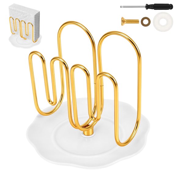 Lzvxtym Napkin Holder for Table,Ceramic Base Heavy Duty Table Napkin Holder,Effortless Cleaning Modern Countertop Decor for Kitchen Dining Table
