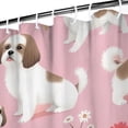 thumbnail image 3 of Shih Tzu Dogs and Pioneer Flower Shower Curtain 84"x72" ,Bathroom Decorative Shower Curtains Set with 12 Hooks,Modern Waterproof Washable Shower Curtain, 3 of 6