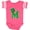 Football Pink and White, variant on Inktastic Irish St Patricks Day Letter M Monogram Boys or Girls Baby Bodysuit