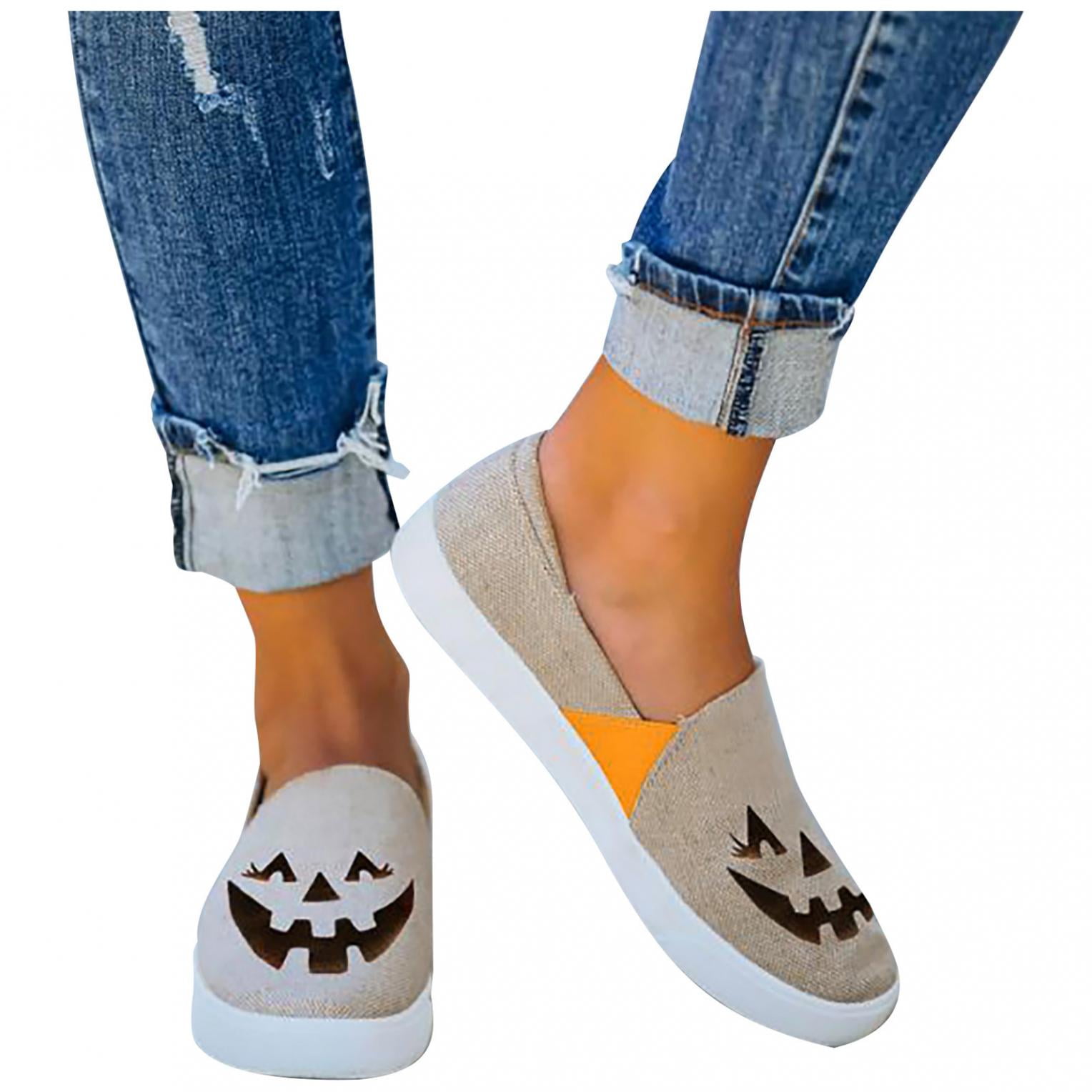 D-Story Fashion Sneakers Flats Happy Halloween Pumpkin Womens Classic Slip-On Canvas Shoes Loafers D-Story Fashion Sneakers Flats Happy Halloween Pumpkin Womens Classic Slip-On Canvas Shoes Loafers
