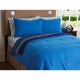 Your Zone Reversible Comforter and Sham Set, Blue Stripe/Cobalt