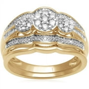 10k Gold 1/2ct Dia Br Set