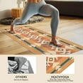 thumbnail image 4 of Brown Ethnic Geometric Pattern Hot Yoga Mat Towel Non Slip for Hot Yoga - Quick-Drying Yoga Mat Cover with 4 Corner Pockets with Travel Bag - Hot Yoga Towel Non Slip 70"x26", 4 of 6