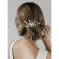thumbnail image 2 of Bride Silver Wedding Hair Comb Crystal Hair Accessories with Rhinestone Bridal Hair Clip Sparkly Hair Piece Gem Hair Accessories for Women and Girls, 2 of 4