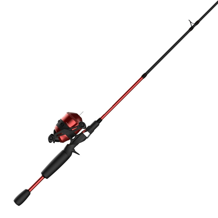 Zebco 33 CustomZ Spincast Reel and Fishing Rod Combo, 6-Foot, Red